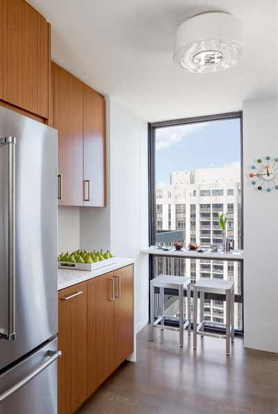  Mid-Century Modern Apartment Kitchen. Gold Coast Renovation by Todd M. Haley.