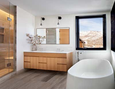  Rustic Rustic Bathroom. Alpine Condo by KES Studio.