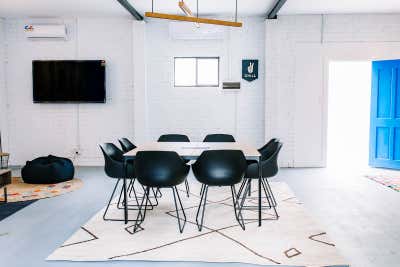  Industrial Healthcare Meeting Room. EnableAbility Centre by Tailor & Nest.