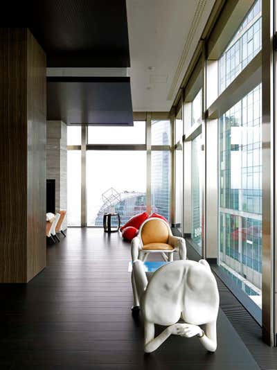 Contemporary Apartment Living Room. PENTHOUSE IN MOSCOW by Iosa Ghini Associati.