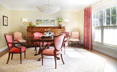  Transitional Family Home Dining Room. Whimsy on Woodland by Patricia O'Shaughnessy Design.