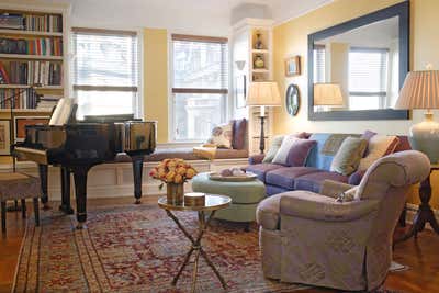  French Traditional Apartment Living Room. Upper West Side, NYC by Patricia O'Shaughnessy Design.