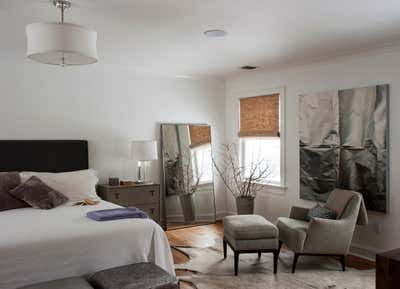  Mid-Century Modern Family Home Bedroom. Iden Avenue House by Victoria Kirk Interiors.