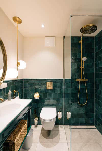  Eclectic Mid-Century Modern Hotel Bathroom. The Mozart Hotel by Pia Clodi.