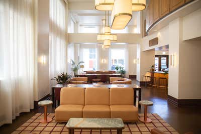  Mid-Century Modern Hotel Lobby and Reception. HU HOTEL by Home Studios.