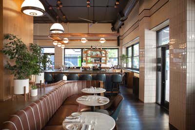  Mid-Century Modern Hotel Dining Room. HU HOTEL by Home Studios.