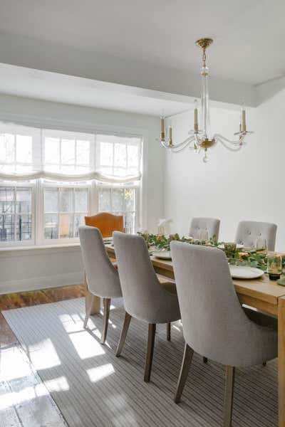  English Country Family Home Dining Room. Perry St Carriage House by Ariel Farmer Interiors.