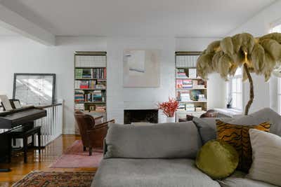  Eclectic Family Home Living Room. Perry St Carriage House by Ariel Farmer Interiors.