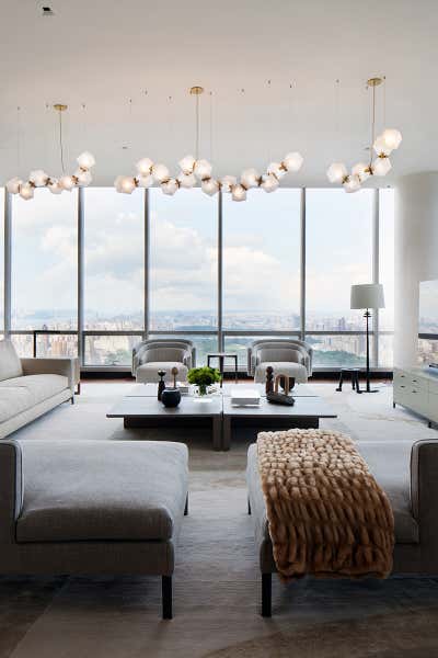 Modern Apartment Living Room. Manhattan One57 by Jasmine Lam Interior Design + Architecture.