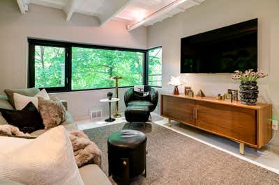  Mid-Century Modern Family Home Living Room. An International Style Ravine Home by Spencer Design Associates.