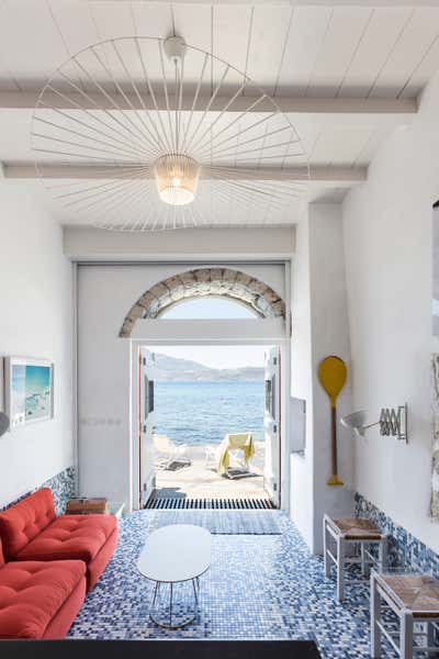  Eclectic Eclectic Beach House Living Room. Milos Klima by Anna-Maria Coscoros Interior Design.
