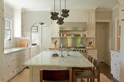  Eclectic Family Home Kitchen. East Hampton by Louise Voyazis Interior Design.