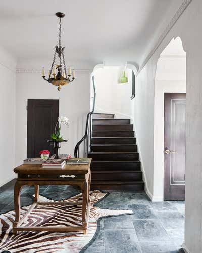  Transitional Family Home Entry and Hall. Olmos Park Residence by M Interiors.
