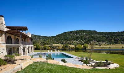 Traditional Patio and Deck. Texas Hill Country Ranch by M Interiors.
