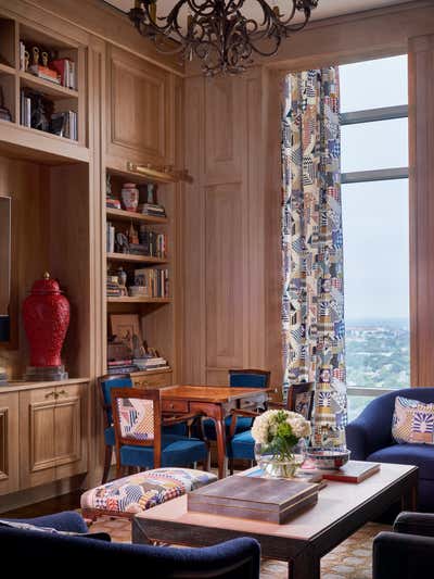  Traditional Family Home Office and Study. Penthouse by M Interiors.