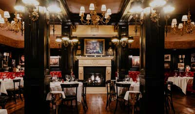  Traditional Restaurant Dining Room. Steakhouse 316  by Emily Frantz Design.
