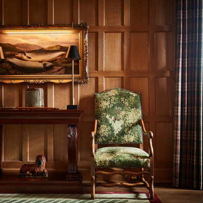  Country Lobby and Reception. Scottish Hunting Lodge by Paolo Moschino LTD.