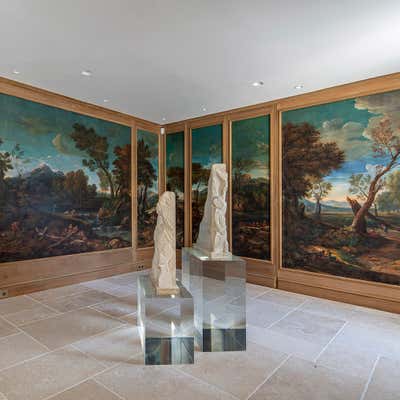  Mediterranean Modern Vacation Home Lobby and Reception. South of France House by Paolo Moschino LTD.