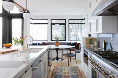 Eclectic Beach House Kitchen. redondo beach refined by Black Lacquer Design.