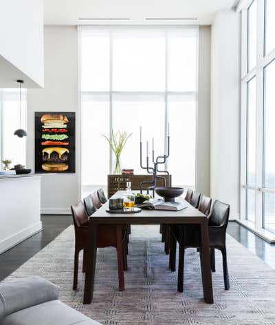 Eclectic Bachelor Pad Dining Room. PENTHOUSE by Contour Interior Design.
