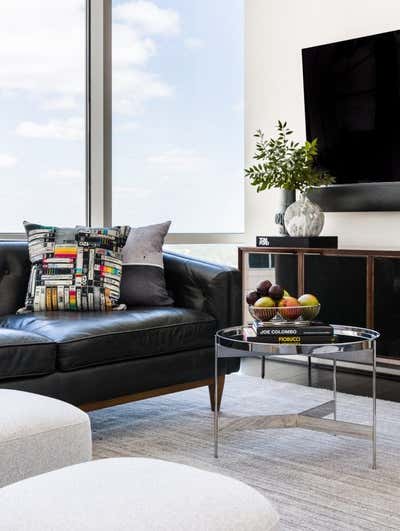  Eclectic Bachelor Pad Living Room. PENTHOUSE by Nina Magon Studio.