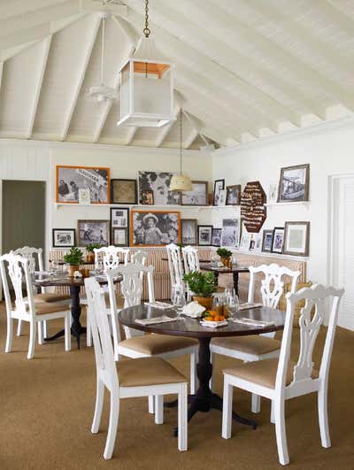 Beach Style Hotel Dining Room. The Dunmore by Lindroth Design Co..