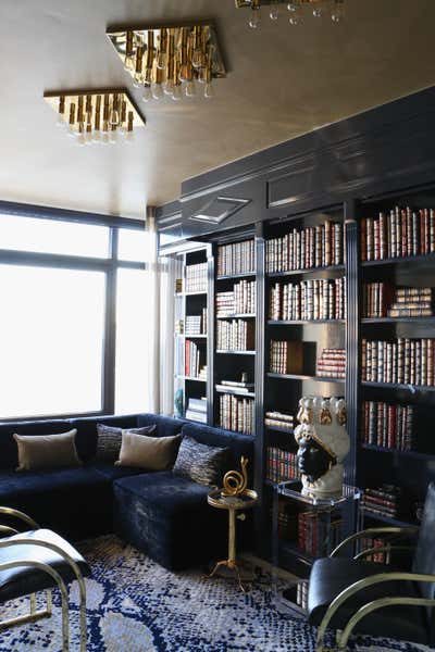 Modern Office and Study. Chicago Penthouse by Danielle Richter Design.