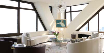  Mid-Century Modern Apartment Living Room. Chicago Penthouse by Danielle Richter Design.