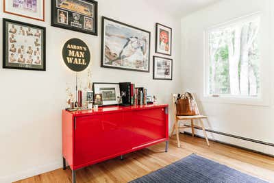 Mid-Century Modern Office and Study. Hudson Valley Midcentury Modern by Ana Claudia Design.
