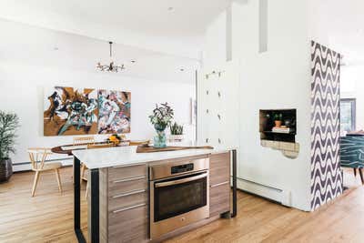  Eclectic Family Home Kitchen. Hudson Valley Midcentury Modern by Ana Claudia Design.