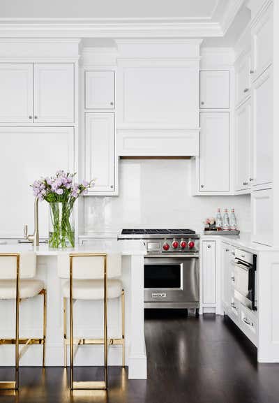  Mid-Century Modern Apartment Kitchen. Back Bay Brownstone by Lisa Tharp Design.