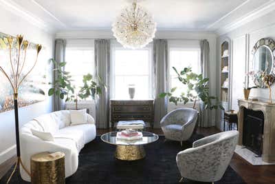  Mid-Century Modern Apartment Living Room. New York Coop by Danielle Richter Design.
