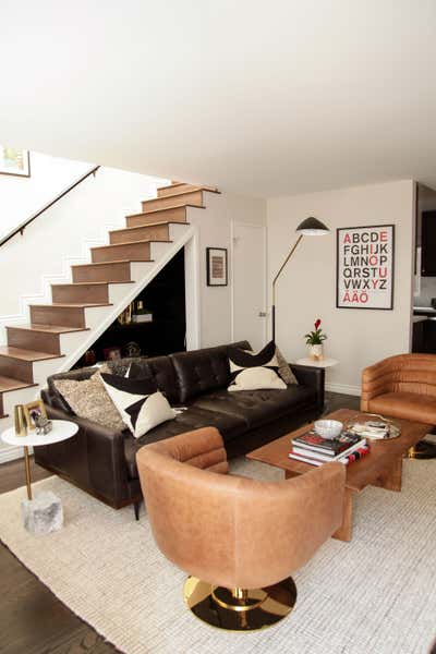Modern Bachelor Pad Living Room. Santa Monica Rental by The Luster Kind.