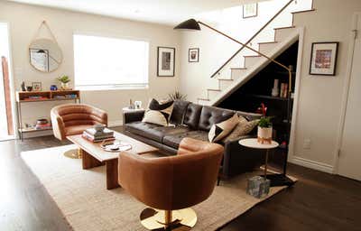  Eclectic Bachelor Pad Living Room. Santa Monica Rental by The Luster Kind.