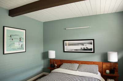 Modern Bachelor Pad Bedroom. Santa Monica Rental by The Luster Kind.