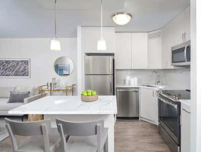  Bohemian Government/Institutional	 Kitchen. River North Park Apartments by Brass Tacks Studio.