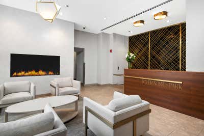  Government/Institutional	 Lobby and Reception. River North Park Apartments by Brass Tacks Studio.