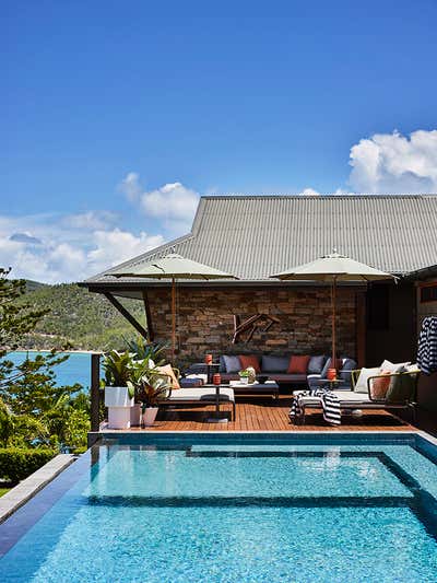 Transitional Vacation Home Patio and Deck. Hamilton Island House by Greg Natale.