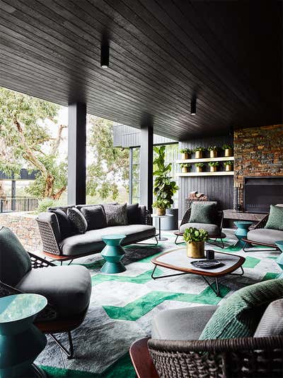 Contemporary Patio and Deck. Barwon River House by Greg Natale.