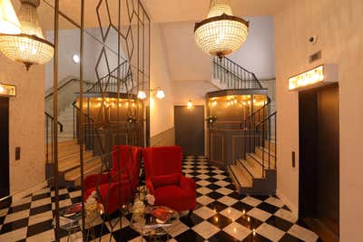  Art Deco Contemporary Office Entry and Hall. London Office, West End by Gomm Studio Ltd.