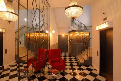 Art Deco Office Entry and Hall. London Office, West End by Gomm Studio Ltd.