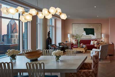  Art Deco Mid-Century Modern Apartment Living Room. One Bennett Park by Bruce Fox Design.