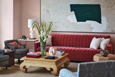  Art Deco Mid-Century Modern Apartment Living Room. One Bennett Park by Bruce Fox Design.