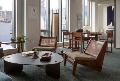  Mid-Century Modern Apartment Living Room. Downtown NY by Sandra Weingort Design & Interiors.