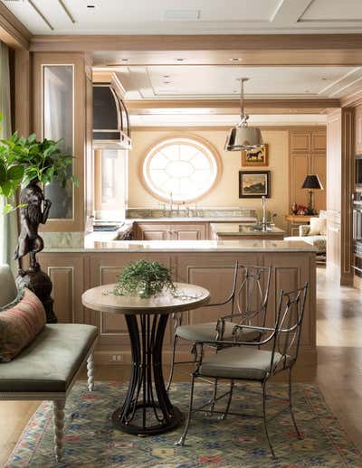 French Bachelor Pad Kitchen. Neoclassical Penthouse by Bruce Fox Design.
