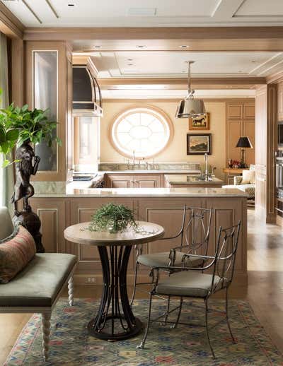 French Bachelor Pad Kitchen. Neoclassical Penthouse by Bruce Fox Design.