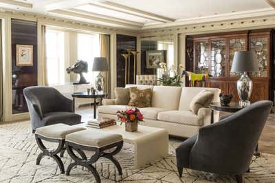  French Living Room. Neoclassical Penthouse by Bruce Fox Design.