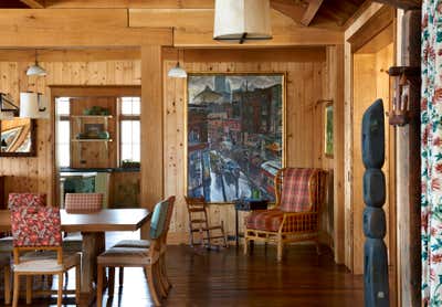 Country Country House Dining Room. Midwestern Camp Compound by Bruce Fox Design.