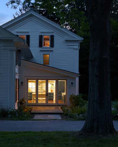  Eclectic Family Home Exterior. Quaker Hill Farmhouse by JAM Architecture.
