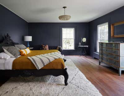 Eclectic Family Home Bedroom. Quaker Hill Farmhouse by JAM Architecture.